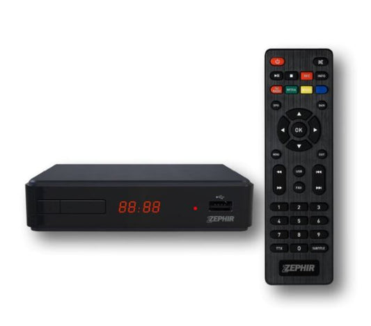 Zephir Decoder Digitale Terrestre Tv Full Hd Dvb-T2 Hevc Usb 2.0 Hdmi Led Tvsat