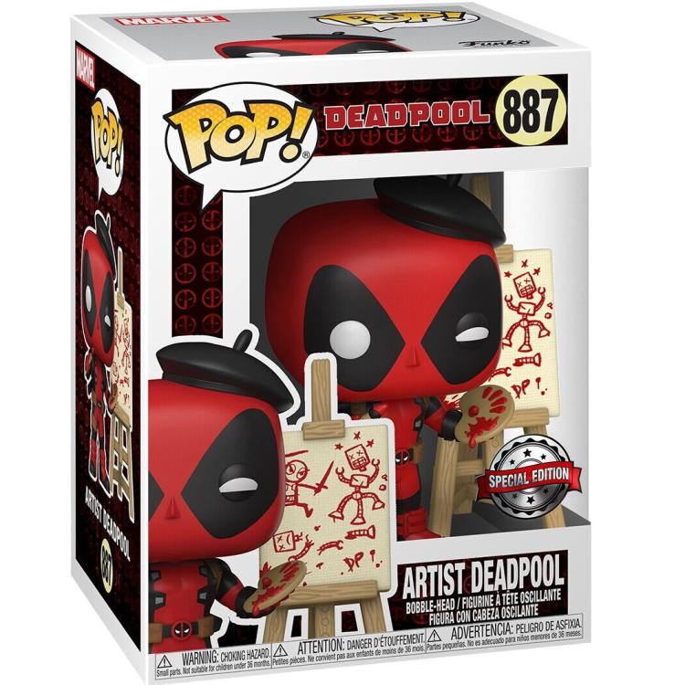 Funko Pop ! Marvel Deadpool - (887) Artist Deadpool Special Edition Figure 9Cm