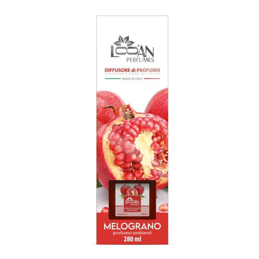 Looan Profumatore Ambiente Con Bastoncini 280Ml Diffusore Profumo Casa Melograno