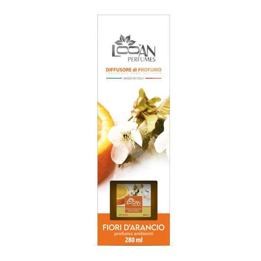 Looan Profumatore Ambiente Bastoncini 280Ml Diffusore Profumo Casa Fiori Arancio