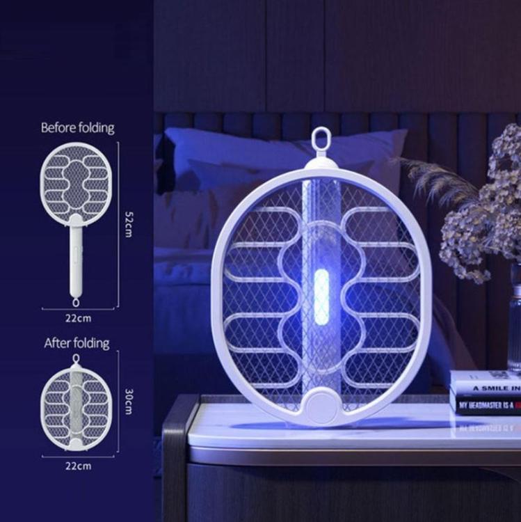 Racchetta Zanzariera Elettrica Ricaricabile Led Uv Trappola Anti Zanzare Mosche