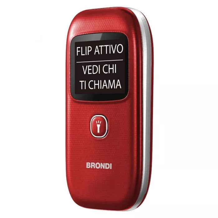BRONDI CELLULARE WINDOW+ 4.5 COLORI/FLIP DUAL SIM APERTURA A CONCHIGLIA - ROSSO