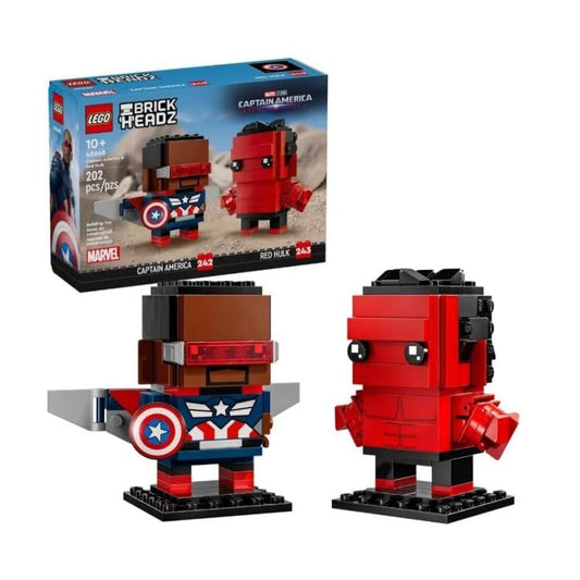 Lego - Brickheadz 40668 Marvel Studios Captain America Hulk Rosso Figure 242+243