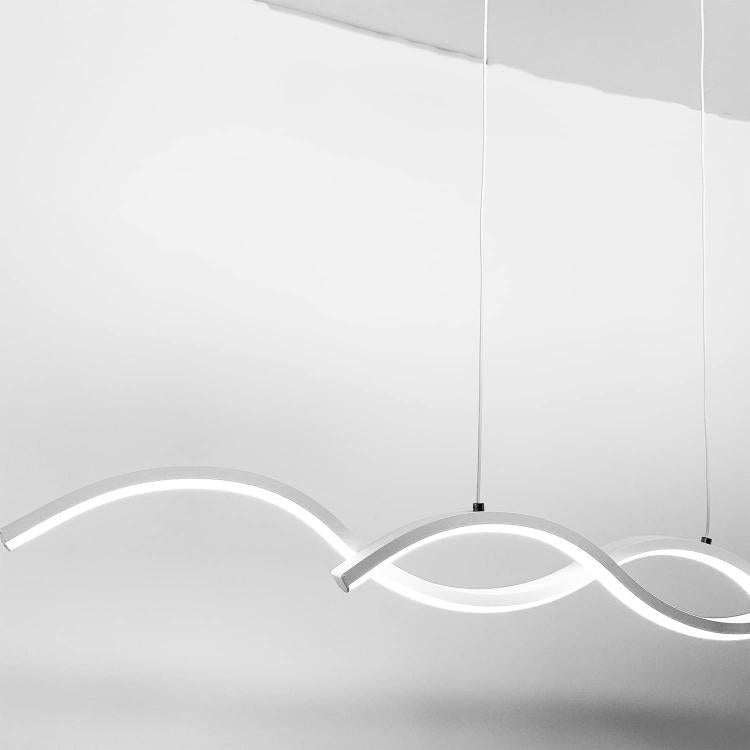 Lampadario A Sospensione Moderno Led Soffitto 25W Cucina Soggiorno Bianco Caldo