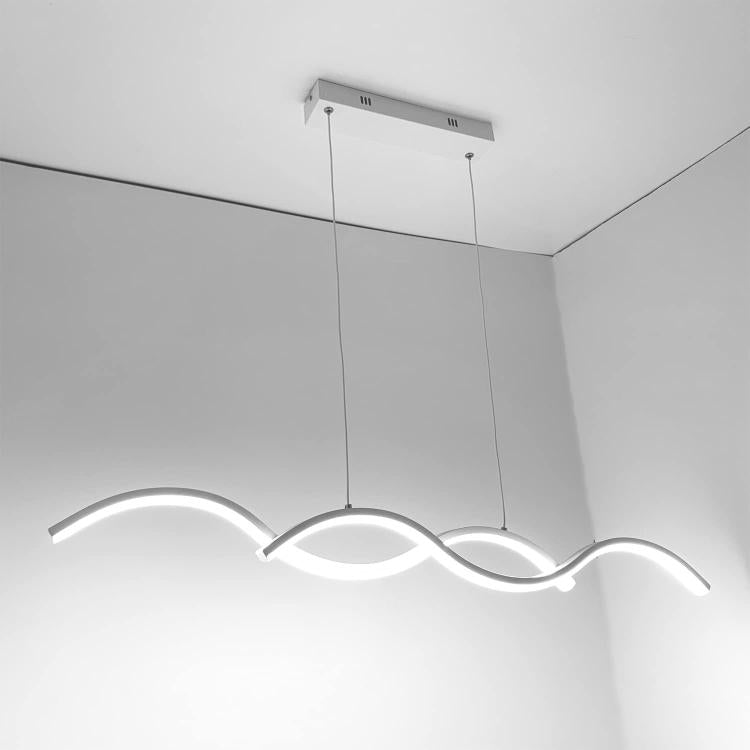 Lampadario Sospensione Moderno Led Soffitto 25W Cucina Soggiorno Bianco Naturale