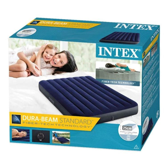 Intex Materassino Matrimoniale Gonfiabile Fiber-Tech Campeggio Mare 191X137X22Cm