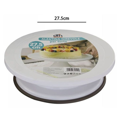 Alzatina e Piatto Girevole per Torte - Supporto Vassoio Rotante Decoro Ø 27,5 cm