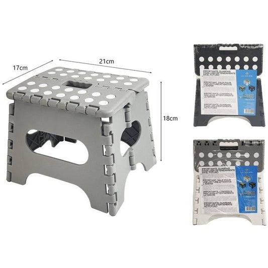 Sgabello Pieghevole 22Cm Basso Sgabellino Plastica Portatile Bambini Passeggio