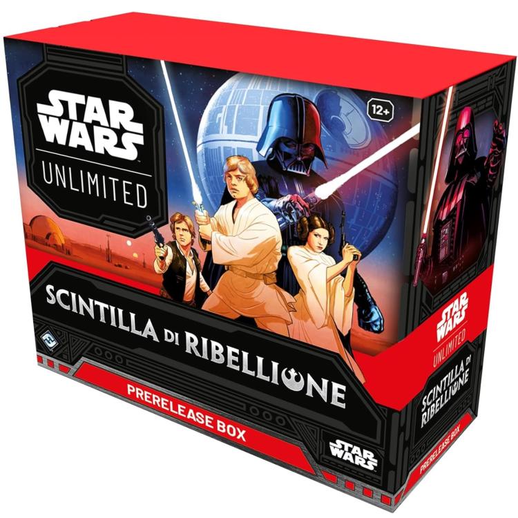 Star Wars Unlimited Scintilla Di Ribellione Prerelease Box Cioco Carte Card Game