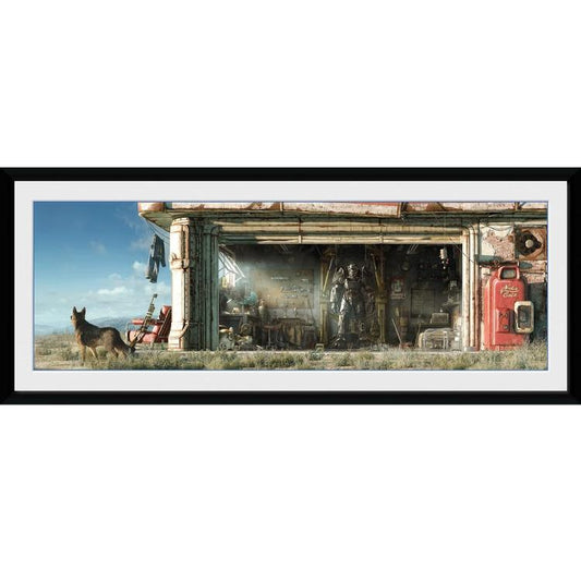ABYSTYLE: FALLOUT 4 (GARAGE) POSTER INCORNICIATO CORNICE QUADRO STAMPA 30x76 cm