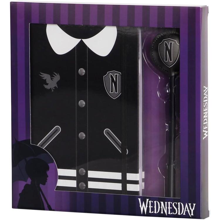 Netflix: Diario E Penna A Sfera Mercoledi (Wednesday) Confezione Regalo Scuola