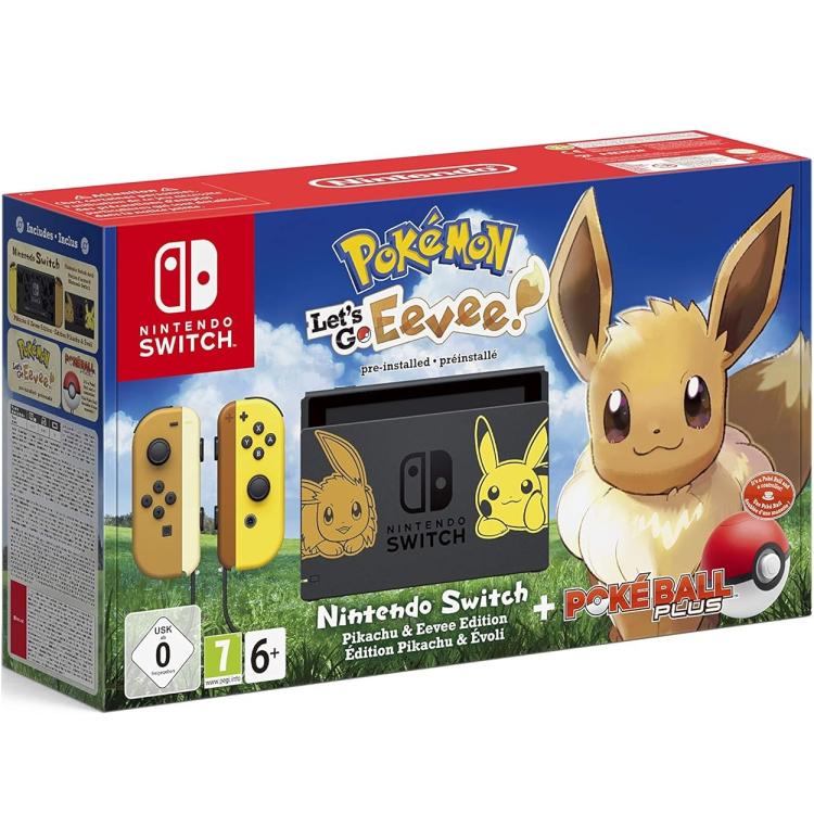 Nintendo Switch Console: Pikachu & Eevee Ed + Pokemon: Let’S Go! + Pokèball Plus