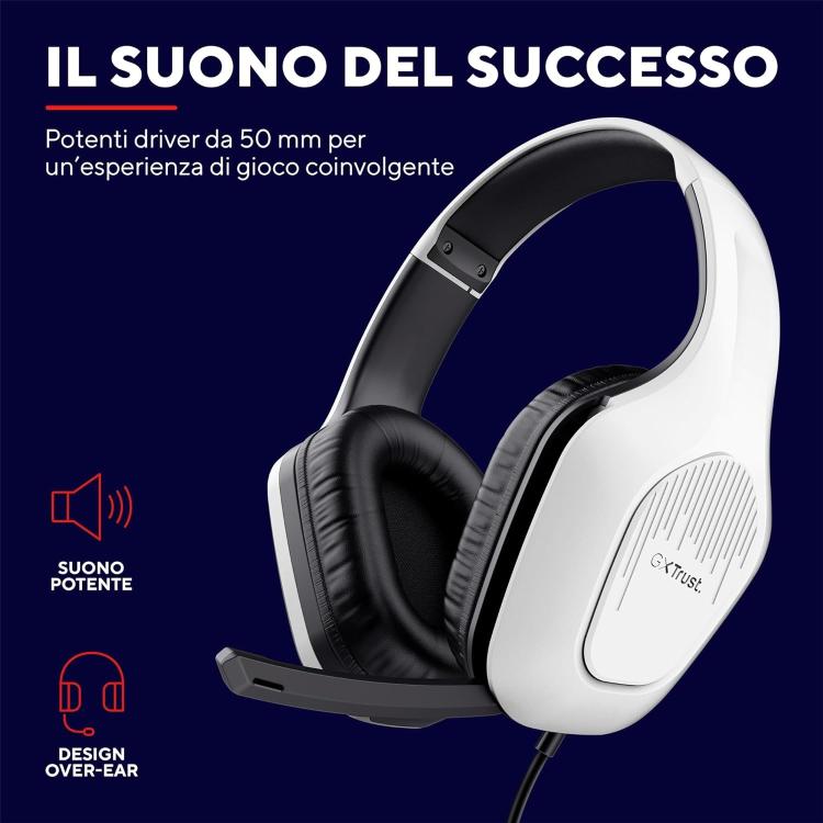 Trust Cuffie Zirox Gtx 415Ps Ps5 Leggere 3.5Mm Cuffia Gaming Per Playstation 5