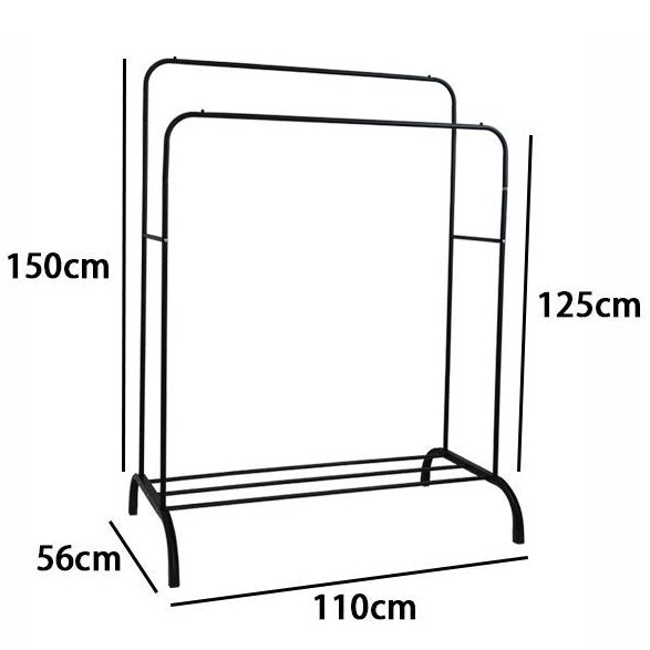 Stender Stand Doppio Appendiabiti Attaccapanni Scarpiera Guardaroba Metallo Wht