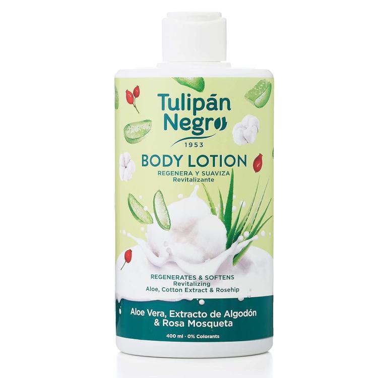 Tulipan Negro Lozione Corpo Crema (Aloe Vera Cotone E Rosa) 400Ml Rigenerante