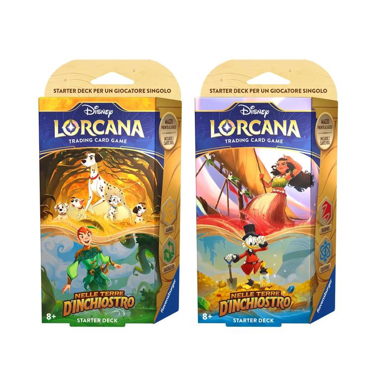 Disney Lorcana Nelle Terre D'Inchiostro Starter Deck Ambra/Smeraldo Card Tcg Ita
