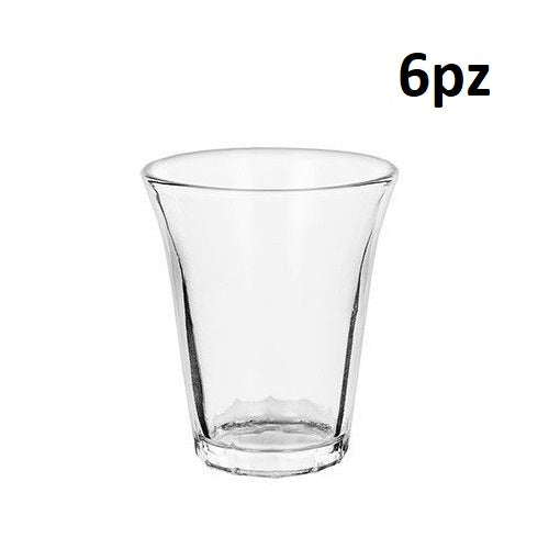 CAFE - 6 BICCHIERI TAZZINE PER CAFFÈ ESPRESSO VETRO TRASPARENTE SHOT CICCHETTI