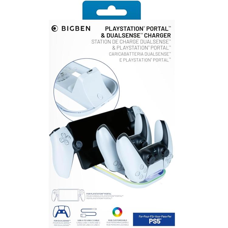 BIGBEN SUPPORTO BASE RICARICA PER PLAYSTATION PORTAL +2 CONTROLLER DUALSENSE PS5