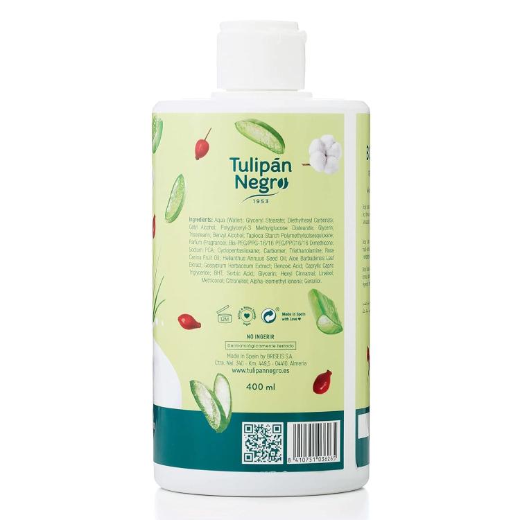 Tulipan Negro Lozione Corpo Crema (Aloe Vera Cotone E Rosa) 400Ml Rigenerante