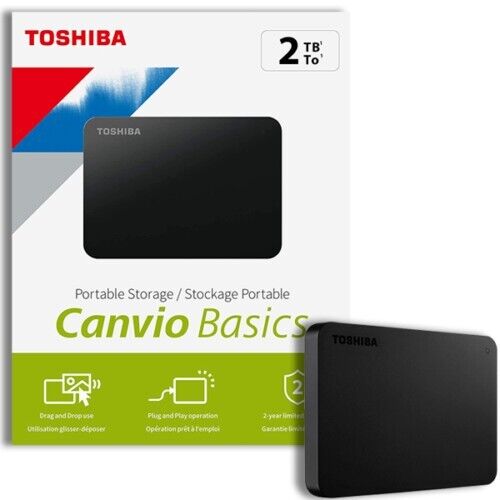 Toshiba Canvio Basics Hdd 2Tb Tb520 Modello 2023 Hard Disk Esterno Usb 3.2 2,5"