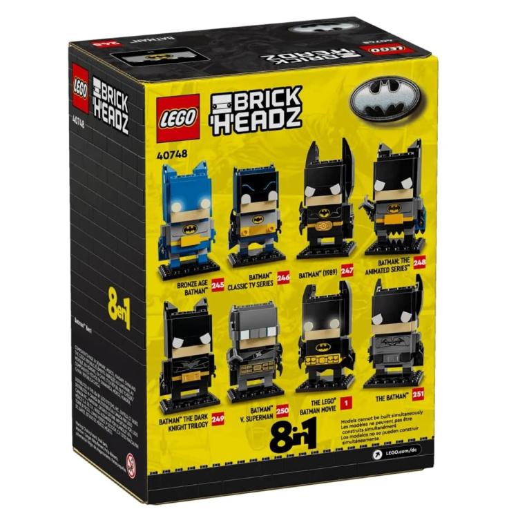 Lego - Brickheadz 40748 Dc Comics Heroes (Batman 8 In 1) 325Pz (Figure 245) 10+