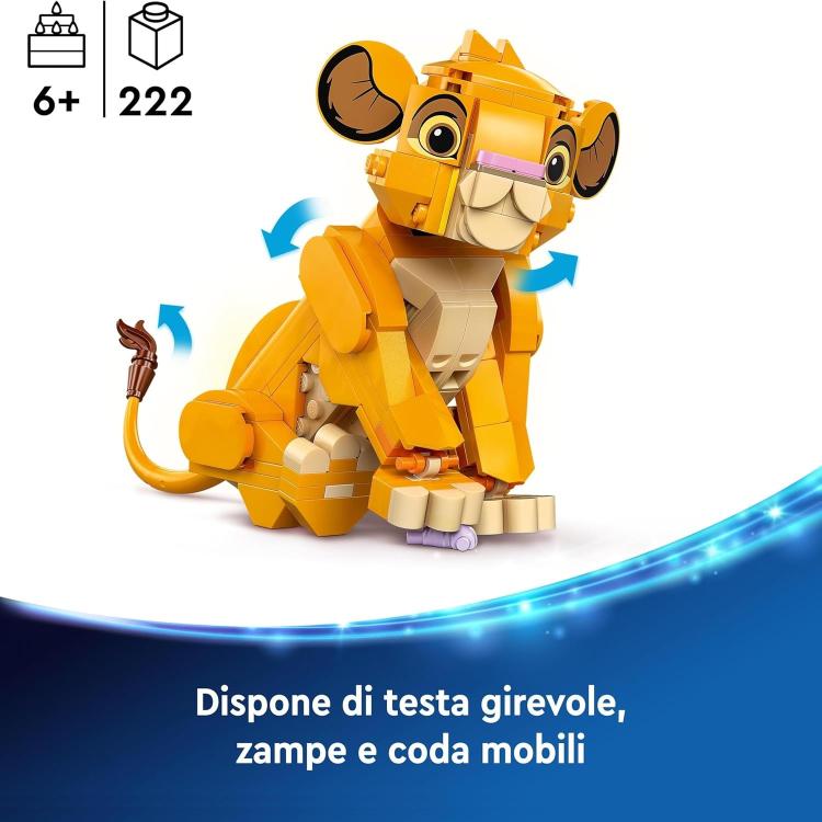 Lego - Disney Lion King 43243 (Simba) Il Cucciolo Re Leone - Set Figure 222Pz 6+