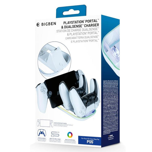 BIGBEN SUPPORTO BASE RICARICA PER PLAYSTATION PORTAL +2 CONTROLLER DUALSENSE PS5