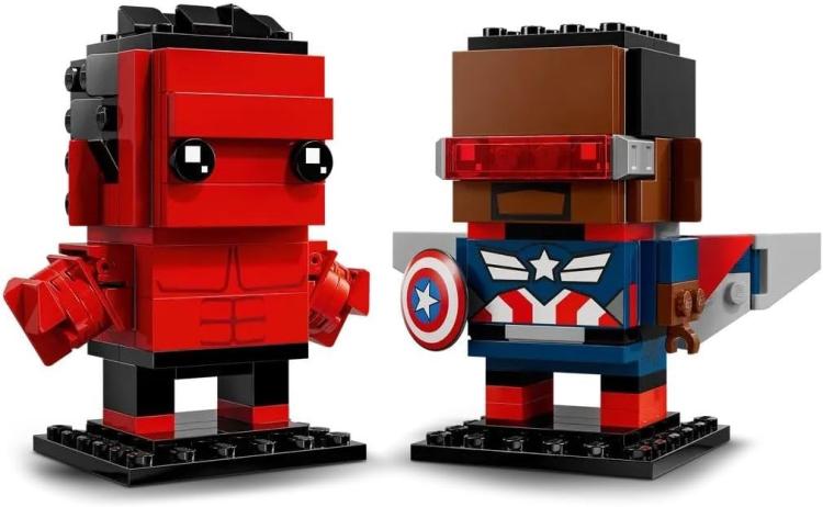 Lego - Brickheadz 40668 Marvel Studios Captain America Hulk Rosso Figure 242+243