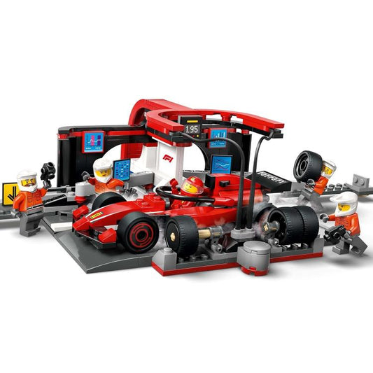 Lego - City 60443 (Pit Stop E Meccanici Con Monoposto Ferrari F1) Set 322Pz - 6+