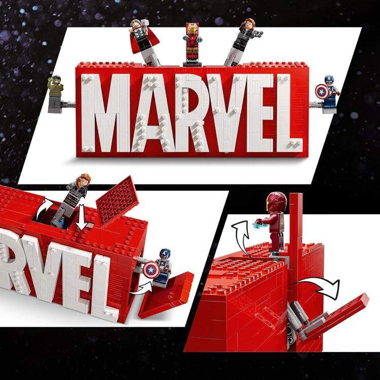 Lego - Marvel Logo 76313 Set (Sigla Marvel) Costruzioni 5 Mini Figure 931Pz 12+