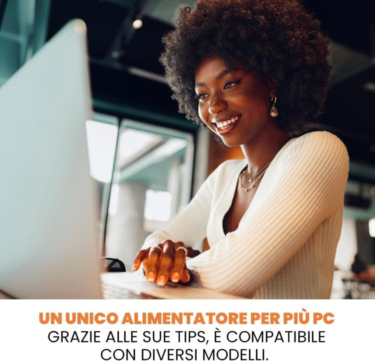 Techmade Alimentatore Universale Notebook 90W 90 Watt 9 Tips Laptop Computer Pc