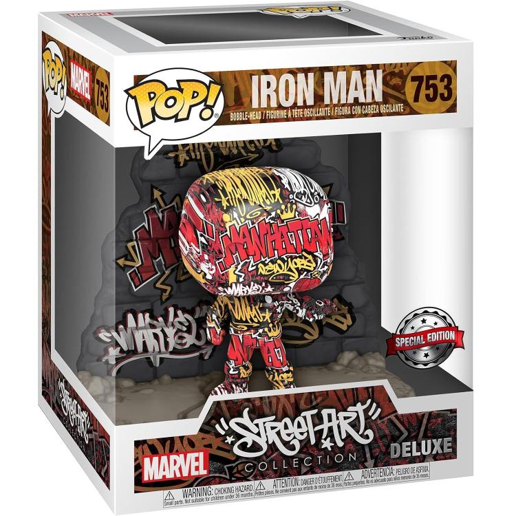 Funko Pop ! Marvel Street Art Collection Deluxe - Iron Man (753) Special Edition