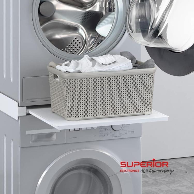 Superior Tower Pro Kit Sovrapposizione Lavatrice E Asciugatrice Con Ripiano 60Kg