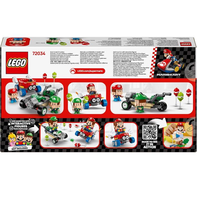 Lego - Super Mario Kart 72034 (Baby Mario Vs Baby Luigi) Set Con Figure 321Pz 8+
