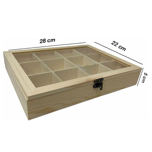 Bacheca In Legno 12 Posti Porta Vetro Espositore Vetrinetta Minuterie Decoupage