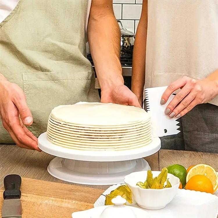 Alzatina e Piatto Girevole per Torte - Supporto Vassoio Rotante Decoro Ø 27,5 cm