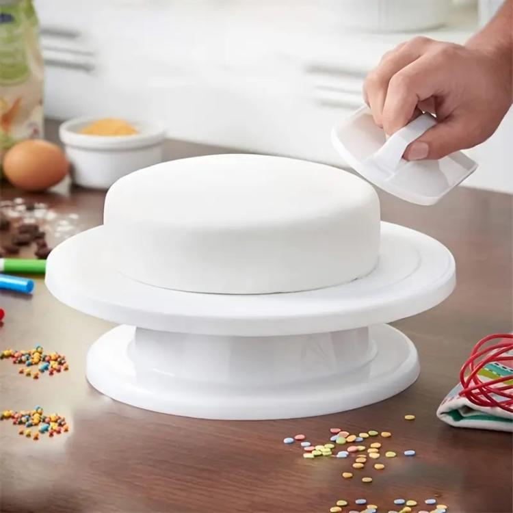 Alzatina e Piatto Girevole per Torte - Supporto Vassoio Rotante Decoro Ø 27,5 cm