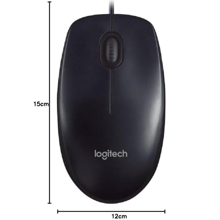 Logitech M90 Mouse Usb Cablato 1000 Dpi Ambidestro Lavoro Pc/Mac/Laptop - Grigio