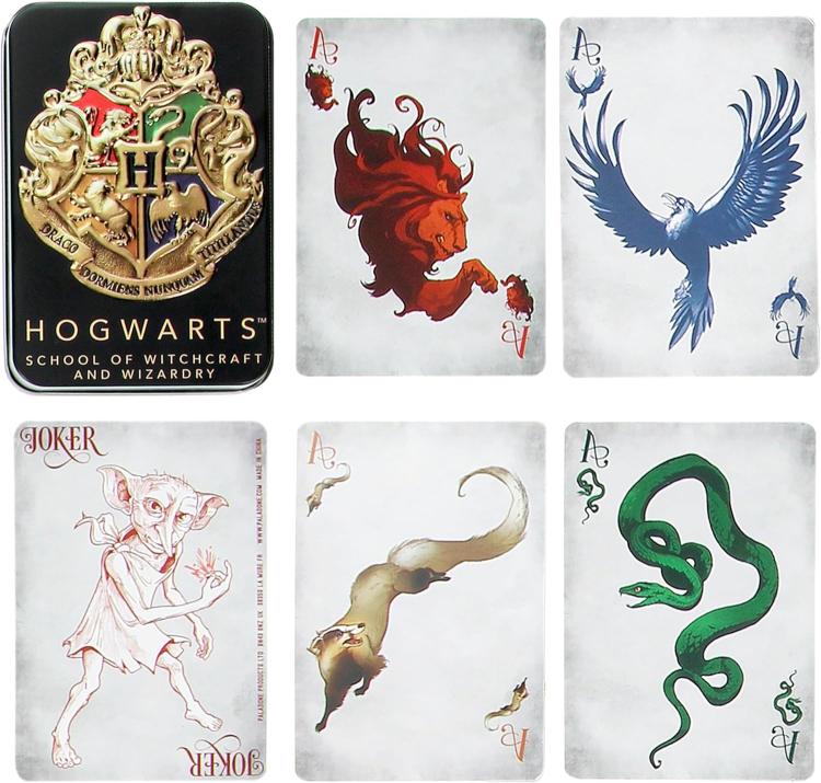 Paladone Playing Cards (Harry Potter) Mazzo Carte Gioco Francesi Poker Box Latta