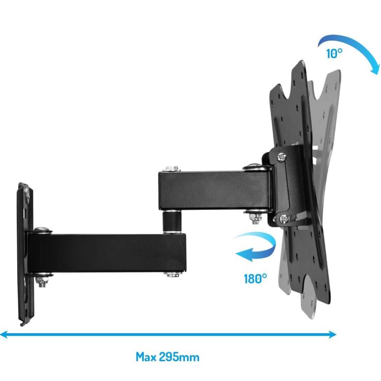 Vultech Lite Staffa Tv Parete Monitor Supporto Snodo Braccio Inclinabile 23"-43"