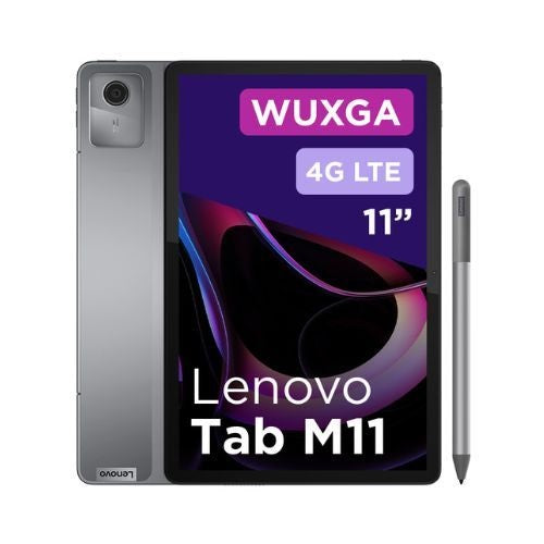 Lenovo Tab M11 10.95" Fhd 4G Lte 4+128Gb Luna Grey + Penna – Tb330 Tablet Ita