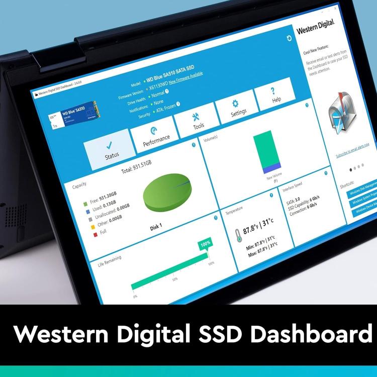 Wd Blue Ssd 2.5" 1Tb Interno 2.5" 7Mm Sa510 Hdd Sata Hard Disk Computer 560Mb/S