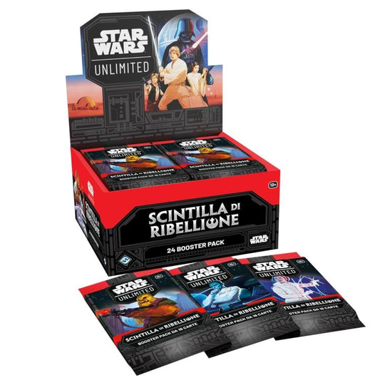 Star Wars Unlimited Scintilla Di Ribellione Display 24 Buste Booster Pack Tcg It