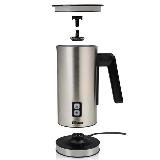 Tristar Montalatte Elettrico Cappuccinatore Schiumatore Latte Caldo/Freddo Inox