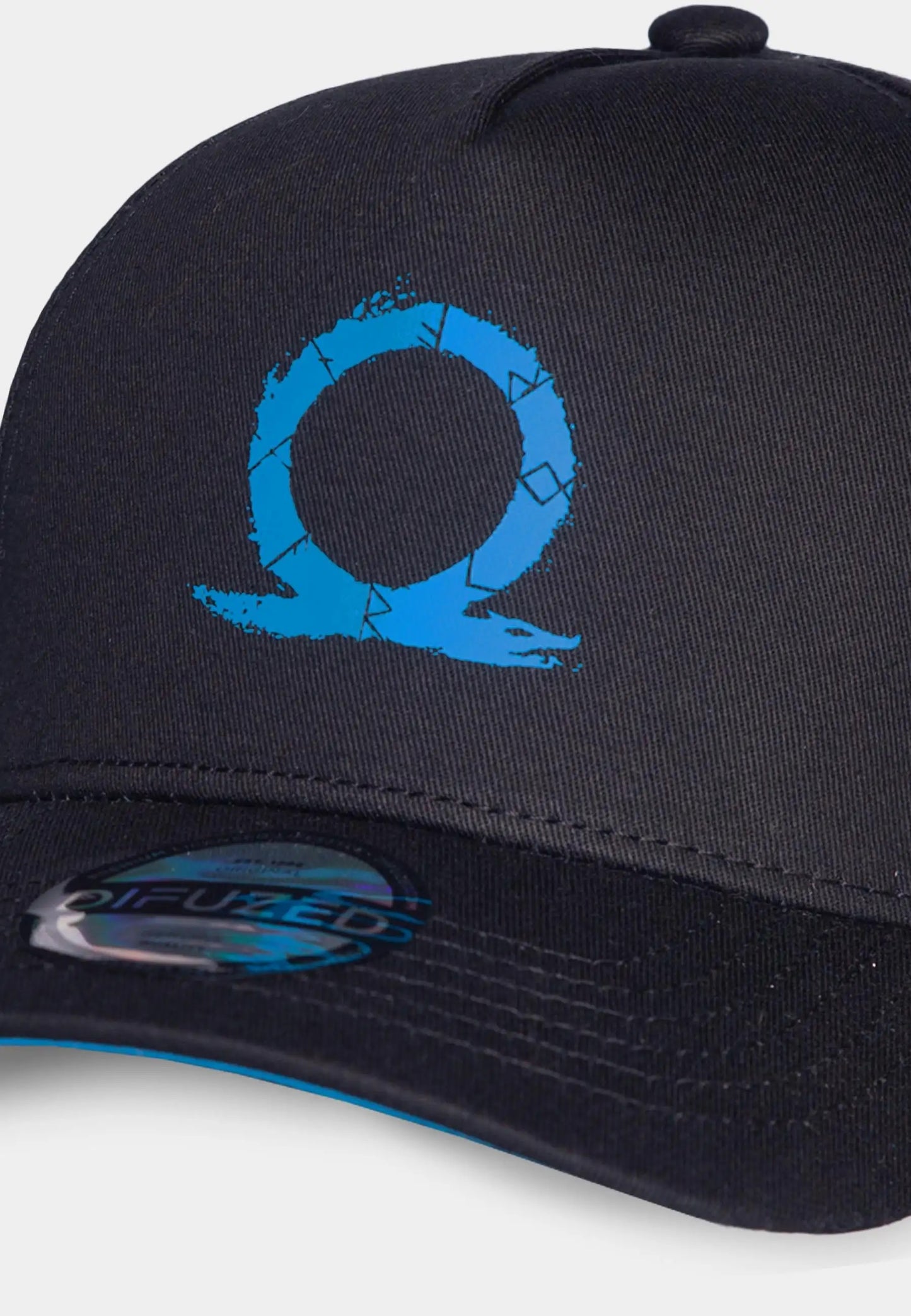 Difuzed - God of War (Ragnarok) Logo Ufficiale Strapback/Snapback - Berretto Cappello con Visiera Curva Cappellino Stile Basket/Baseball Cap Nero