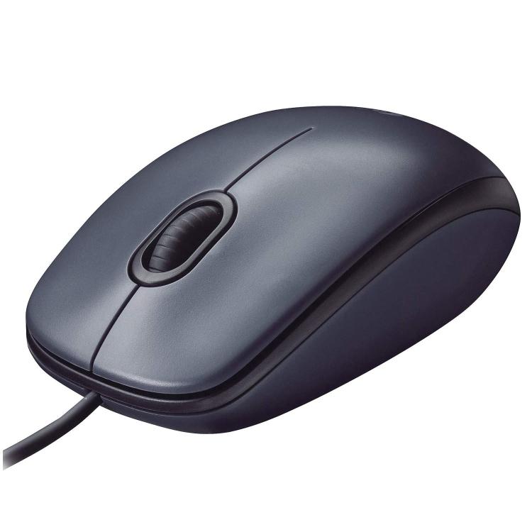 Logitech M90 Mouse Usb Cablato 1000 Dpi Ambidestro Lavoro Pc/Mac/Laptop - Grigio