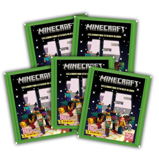 Panini Minecraft Celebration Pack 5 Bustine Da 5 Figurine 25 Sticker Per Album
