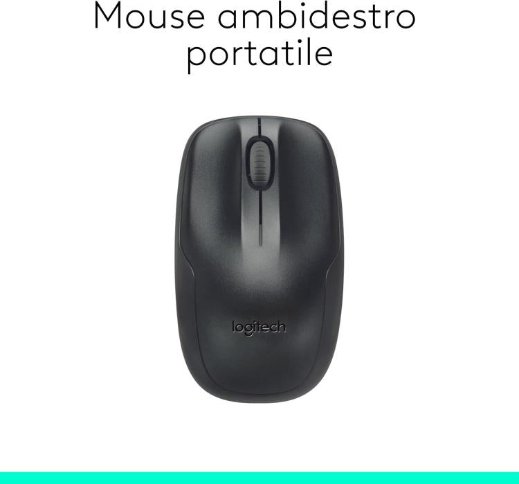 Logitech Mk220 Kit Tastiera E Mouse Wireless Computer Pc Layaout Italiano Qwerty