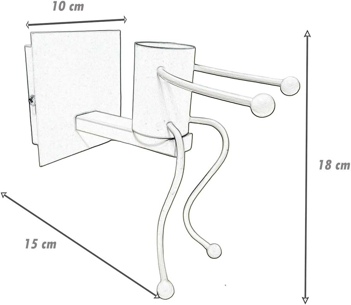 Universo - Applique da Parete Decorativo a Forma di Omino - Lampada da Muro in Metallo con Attacco E27 per Arredo Casa Soggiorno Ingresso (Omino Seduto Nero)