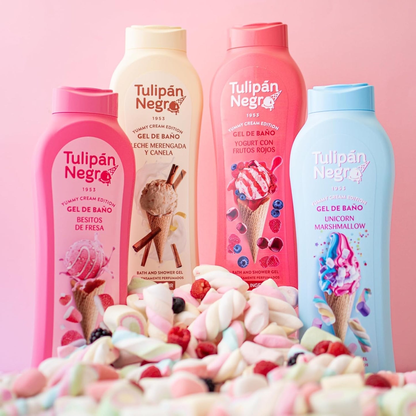 Tulipan Negro Shower Gel Bagno Doccia (Besitos alla Fragola) Bagnoschiuma 650ML